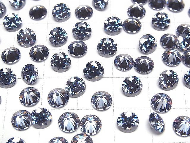 [Video] Moissanite AAA Loose stone Round Faceted 6x6mm [Blue] 1pc