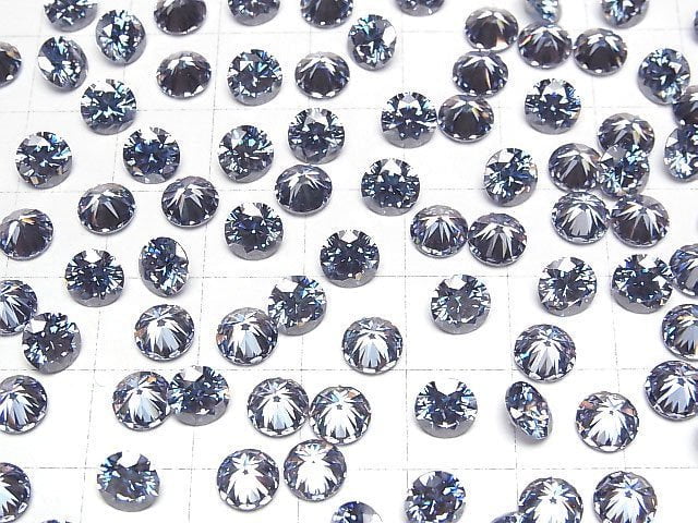 [Video] Moissanite AAA Loose stone Round Faceted 6x6mm [Blue] 1pc