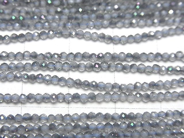 [Video]High Quality! Mystic Topaz AAA Faceted Round 2mm 1strand beads (aprx.15inch/37cm)