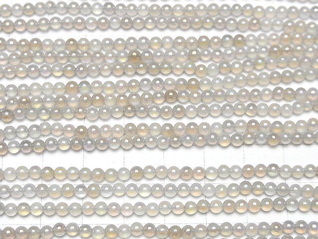 [Video] Flash, Gray Onyx Round 3mm 1strand beads (aprx.15inch/36cm)