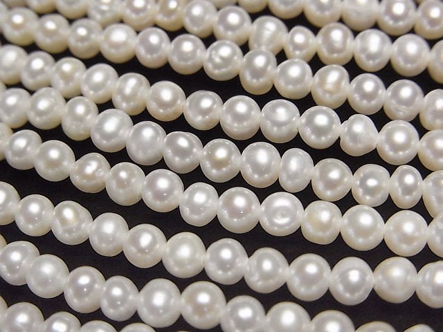 [Video] Fresh Water Pearl AA++ Potato 3-3.5mm White 1strand beads (aprx.14inch/35cm)