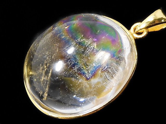 [Video][One of a kind] Iris Quartz AAA- Pendant 18KGP NO.18