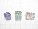[Video] Multicolor Fluorite AAA- Bear motif 17.5x13.5x12.5mm [Drilled Hole] 5pcs