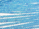 [Video]High Quality! Cubic Zirconia AAA Faceted Round 2mm [Blue] 1strand beads (aprx.15inch/36cm)