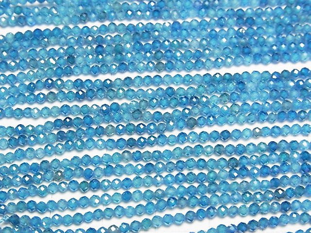 [Video]High Quality! Cubic Zirconia AAA Faceted Round 2mm [Indigo Blue] 1strand beads (aprx.15inch/36cm)