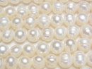 [Video] Fresh Water Pearl AA Wrinkle Potato 8-10mm White 1strand beads (aprx.13inch/33cm)