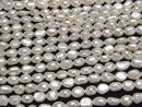 [Video] Fresh Water Pearl AA++ Baroque 8-9mm White 1strand beads (aprx.14inch/34cm)