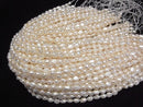 [Video] Fresh Water Pearl AA++ Baroque 8-9mm White 1strand beads (aprx.14inch/34cm)