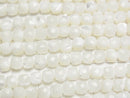 [Video]High Quality! Mother of Pearl MOP White Cube Shape 4.5x4.5x4.5mm 1strand beads (aprx.15inch/36cm)