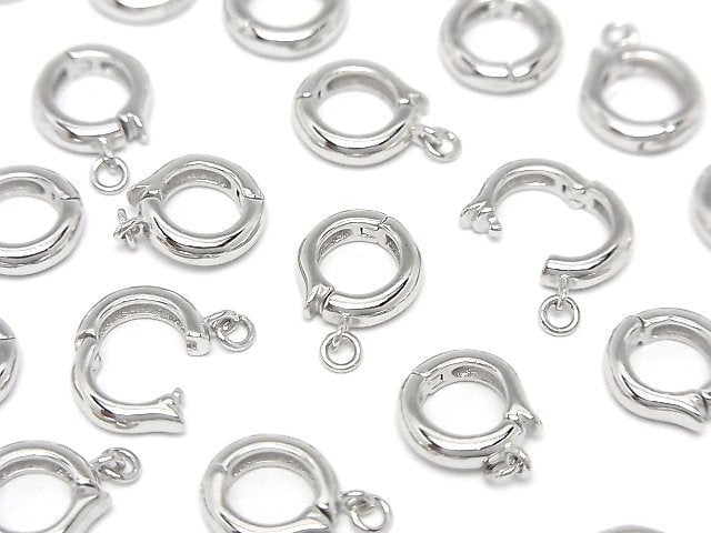 Silver925 Jump Ring with Bail (Clicker) Rhodium Plated 1pc