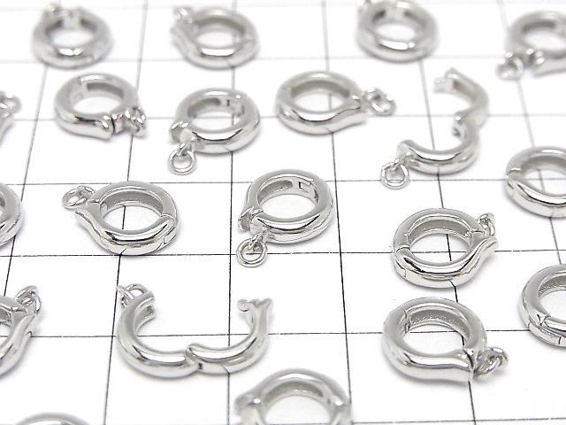 Anneau brisé Argent 925 avec bélière (Clicker) - Plaqué Rhodium 1pc