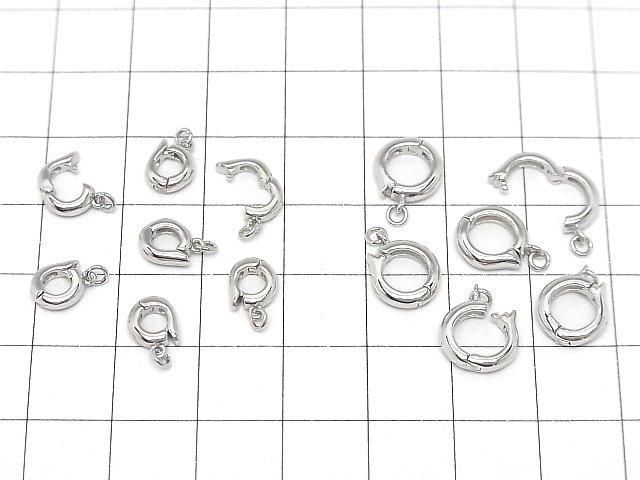 Anneau brisé Argent 925 avec bélière (Clicker) - Plaqué Rhodium 1pc
