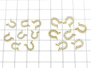 Metal parts Horseshoe motif Both Side Charm Gold color (with CZ) 2pcs