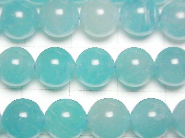 [Video] Uyghur Amazonite Silica AA Round 8mm half or 1strand beads (aprx.15inch/36cm)