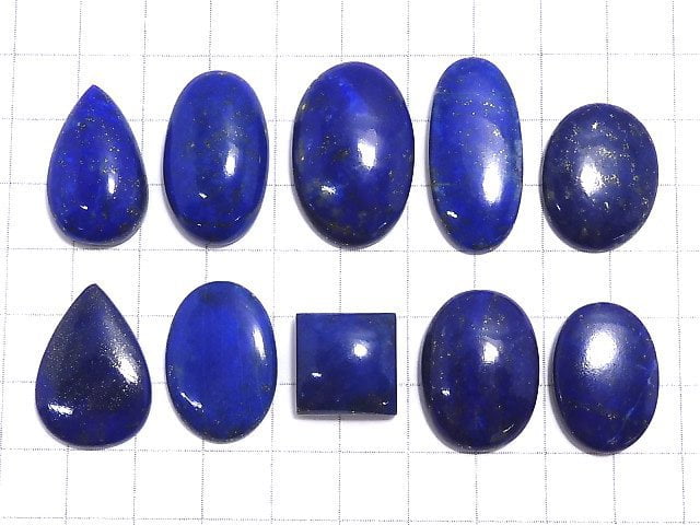 [Video][One of a kind] Lapislazuli AAA- Cabochon 10pcs Set NO.1