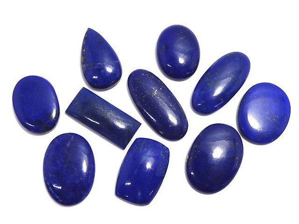 [Video][One of a kind] Lapislazuli AAA- Cabochon 10pcs Set NO.2