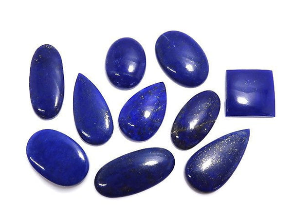 [Video][One of a kind] Lapislazuli AAA- Cabochon 10pcs Set NO.3