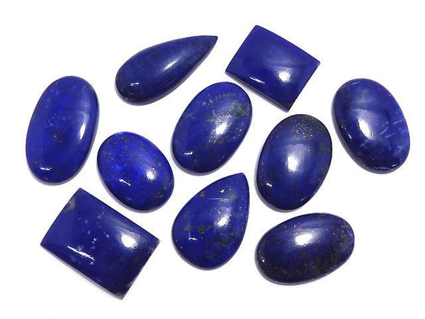 [Video][One of a kind] Lapislazuli AAA- Cabochon 10pcs Set NO.4