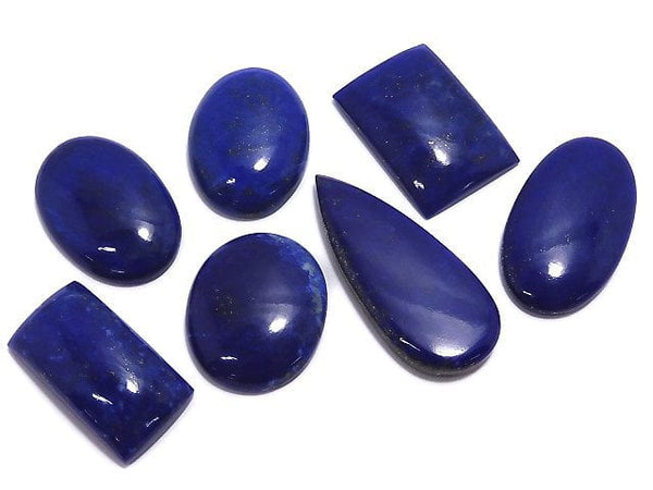 [Video][One of a kind] Lapislazuli AAA- Cabochon 7pcs Set NO.7