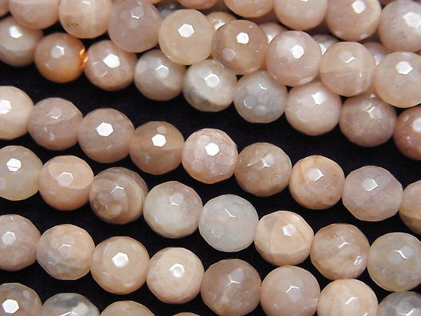 Multicolor Moonstone AA++ 128Faceted Round 6mm Coated 1strand beads (aprx.15inch/37cm)