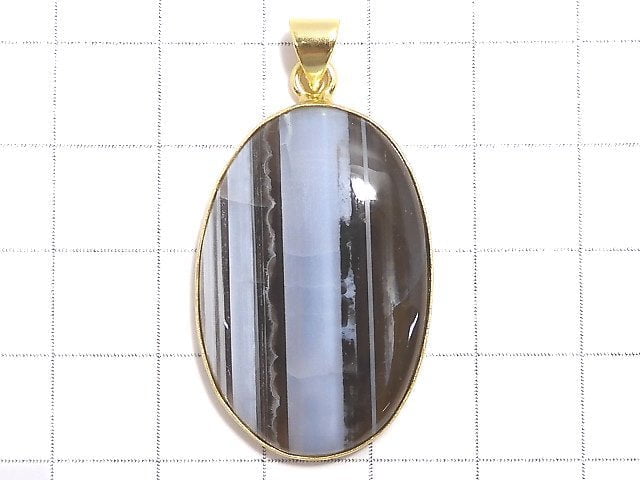 [Video][One of a kind] Blue Opal AAA- Pendant 18KGP NO.40