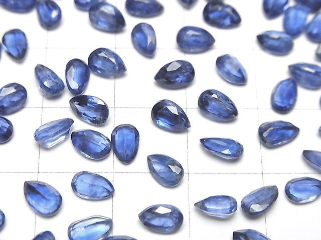 [Video]High Quality Kyanite AAA Loose stone Pear shape Faceted 6x3.5mm 3pcs