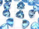 [Video]High Quality Swiss Blue Topaz AAA Loose stone Triangle Faceted 9x9mm 1pc