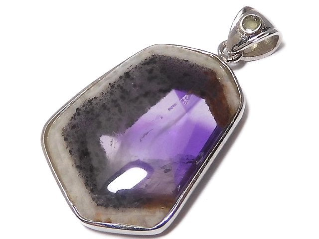 [Video][One of a kind] Phantom Amethyst Moldavite Pendant Silver925 NO.2