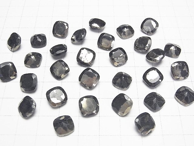 [Video] Matrix Pyrite Square Faceted 10x10mm 2pcs