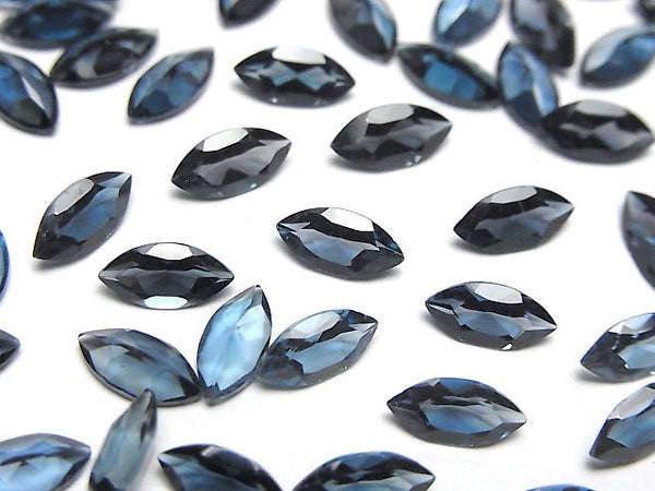 [Video]High Quality London Blue Topaz AAA Loose stone Marquise Faceted 8x4mm 3pcs