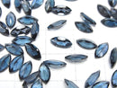 [Video]High Quality London Blue Topaz AAA Loose stone Marquise Faceted 8x4mm 3pcs