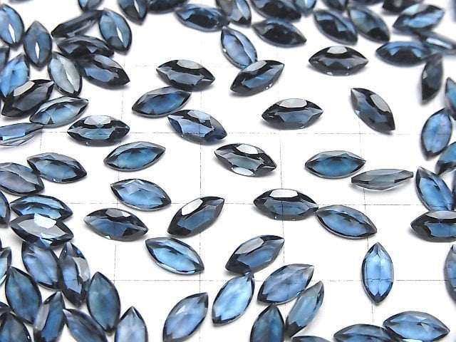 [Video]High Quality London Blue Topaz AAA Loose stone Marquise Faceted 8x4mm 3pcs