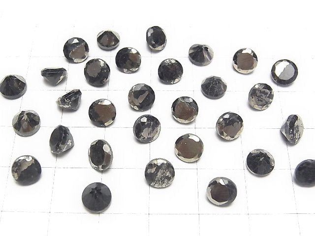 [Video] Matrix Pyrite Round Faceted 6x6mm 5pcs