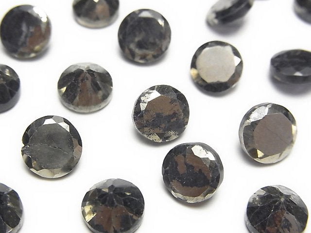 [Video] Matrix Pyrite Round Faceted 8x8mm 4pcs