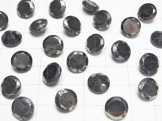 [Video] Matrix Pyrite Round Faceted 10x10mm 3pcs