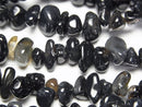 Black-Gray Agate Chips (Small Nugget) 1strand beads (aprx.30inch/76cm)