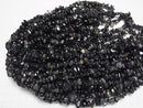 Black-Gray Agate Chips (Small Nugget) 1strand beads (aprx.30inch/76cm)