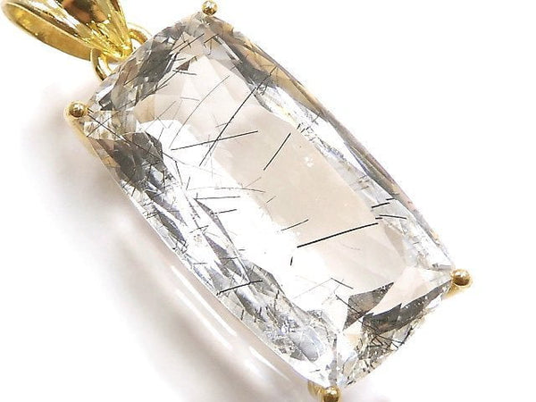 [Video][One of a kind] High Quality Tourmaline Quartz AAA Pendant 18KGP NO.18