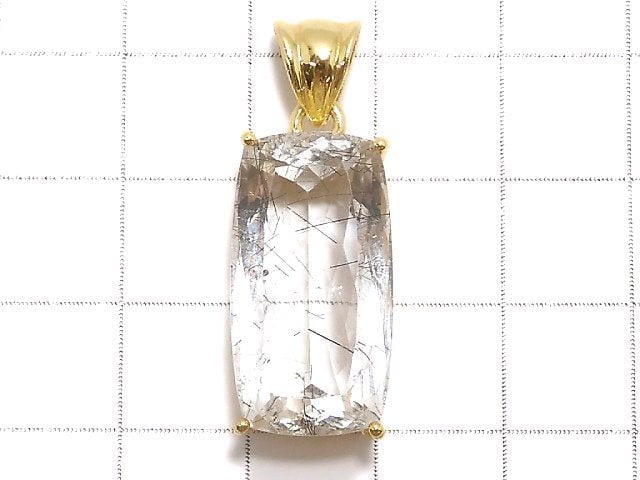 [Video][One of a kind] High Quality Tourmaline Quartz AAA Pendant 18KGP NO.18