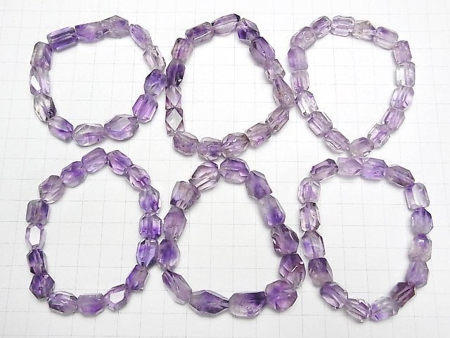 [Video] Elestial Quartz AAA- Faceted Nugget Bracelet