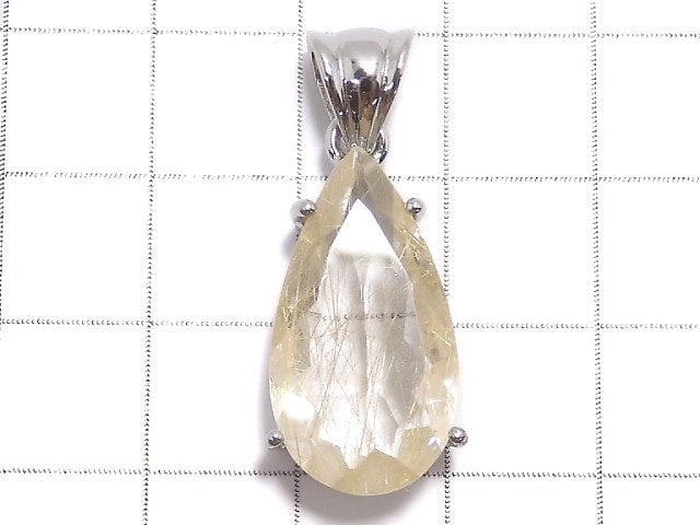 [Video][One of a kind] High Quality Rutilated Quartz AAA- Pendant Silver925 NO.8