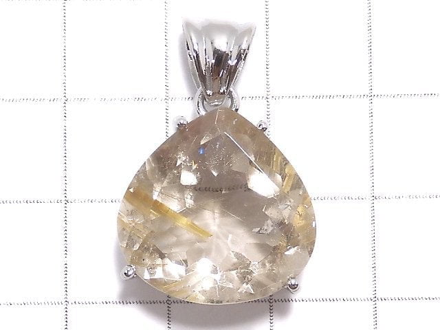 [Video][One of a kind] High Quality Rutilated Quartz AAA- Pendant Silver925 NO.9