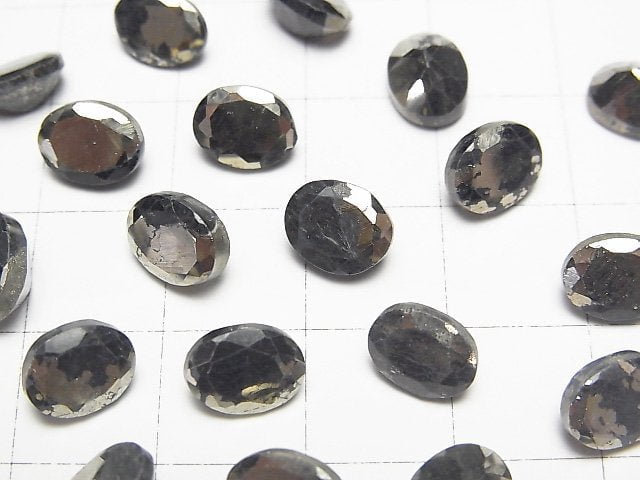 [Video] Matrix Pyrite Oval Faceted 8x6mm 5pcs