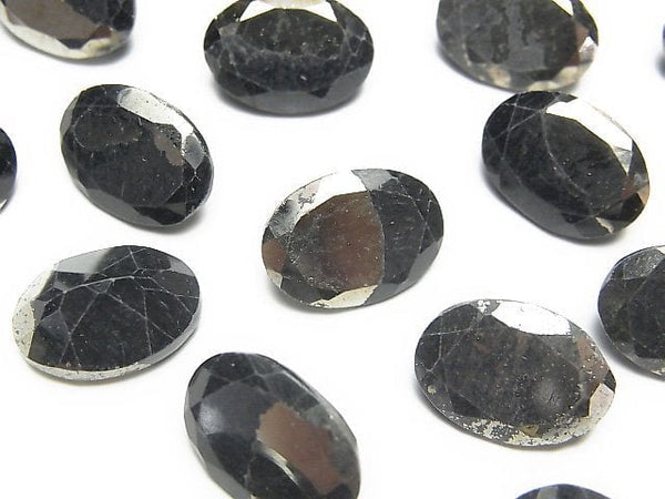 [Video] Matrix Pyrite Oval Faceted 14x10mm 2pcs