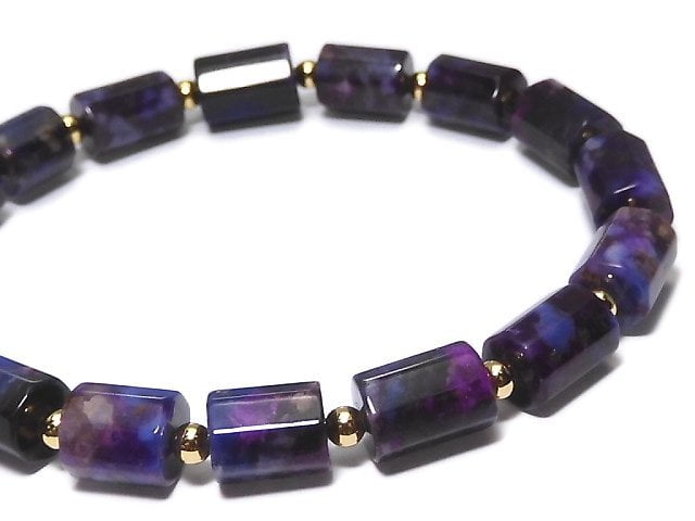 [Video][One of a kind] Sugilite AAA 8Faceted Tube Bracelet NO.4