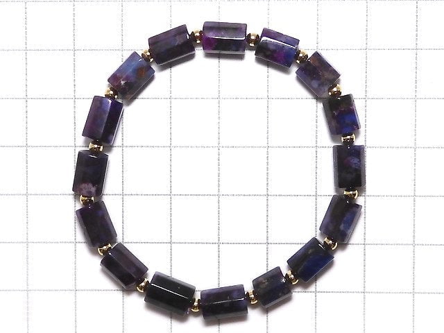 [Video][One of a kind] Sugilite AAA 8Faceted Tube Bracelet NO.4