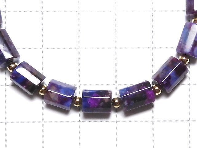 [Video][One of a kind] Sugilite AAA 8Faceted Tube Bracelet NO.4