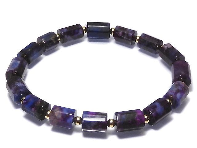 [Video][One of a kind] Sugilite AAA 8Faceted Tube Bracelet NO.4