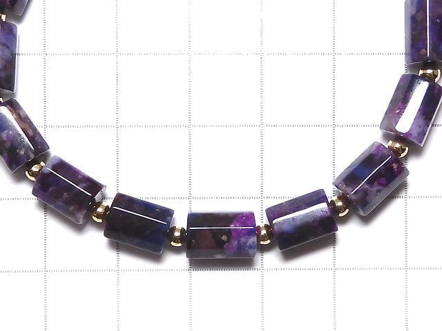 [Video][One of a kind] Sugilite AAA 8Faceted Tube Bracelet NO.6