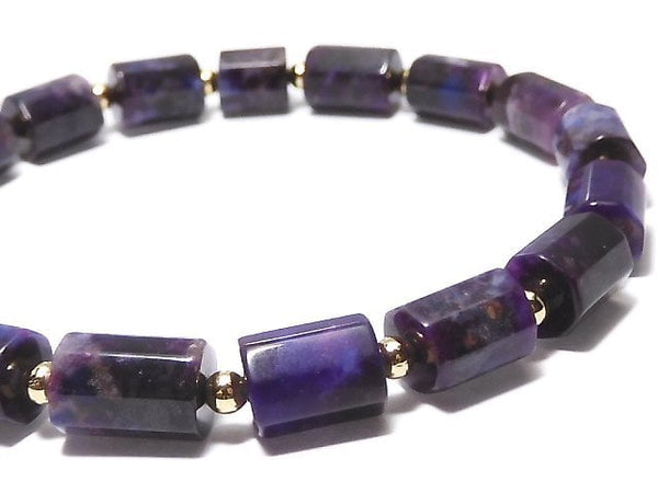 [Video][One of a kind] Sugilite AAA 8Faceted Tube Bracelet NO.7